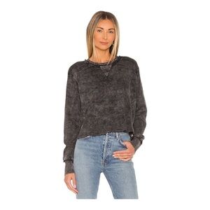 NEW LA Made Cahuenga Pullover Sweatshirt Sweater Cropped Long Sleeves Large